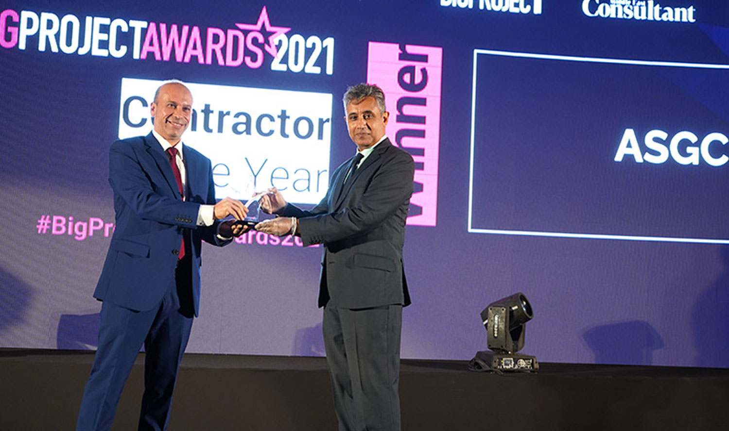 ASGC has been awarded Contractor of the Year at the Big Project ME Awards 2021